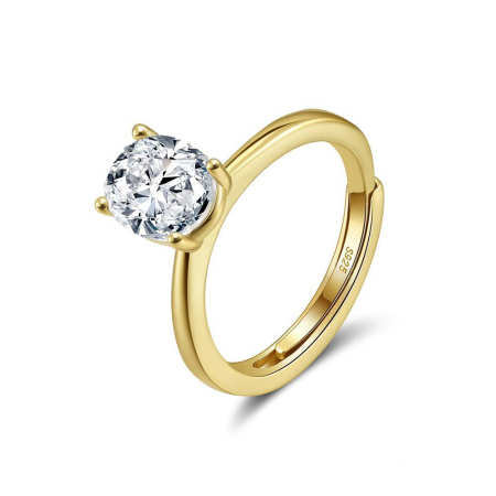 Moissanite - Inel de Logodna Florence cu Piatra Moissanite 2 ct, Argint 925