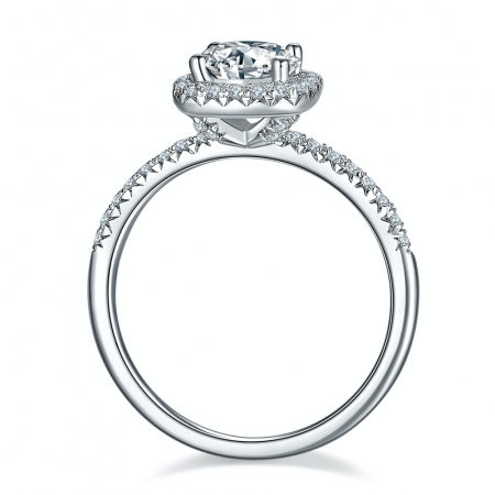 Inel AMOR Una Vida Diamant Moissanite 1ct, Argint 925 [1]