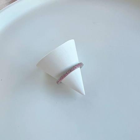 Inel Eternity Pink, Zirconiu Roz, Argint 925 [3]