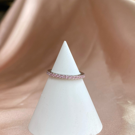 Inel Eternity Pink, Zirconiu Roz, Argint 925 [2]