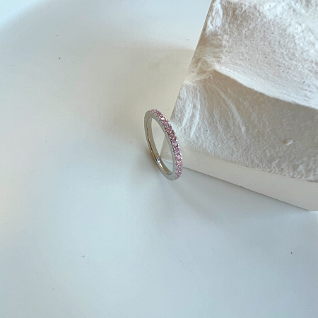 Inel Eternity Pink, Zirconiu Roz, Argint 925 [4]