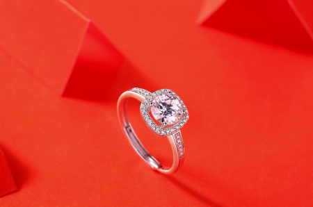Inel Monaco cu Diamant Moissanite, Argint 925, Ajustabil [3]