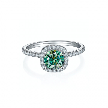 Pierre Moissanite Verte-bleue Ronde 6,5mm - 0,89 Carats, Parfaite Pour Remplacer Un Diamant, Neuf