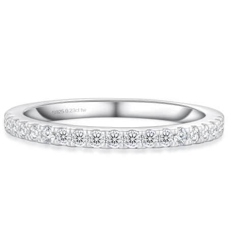 Moissanite - Inel Una Vida Eternity cu Moissanite, Argint 925