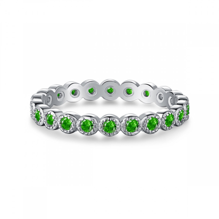 Inel Una Vida Eternity Verde, Argint 925