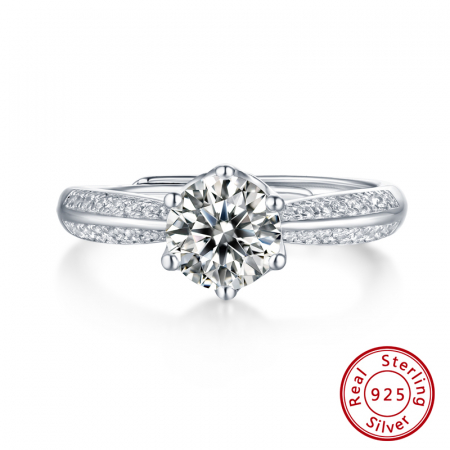 Inel Una Vida Ibiza cu Diamant Moissanite, Argint 925 [1]