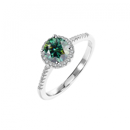 Noutati - Inel Una Vida Mauritius Diamant Moissanite Verde 1ct, Marime ajustabila