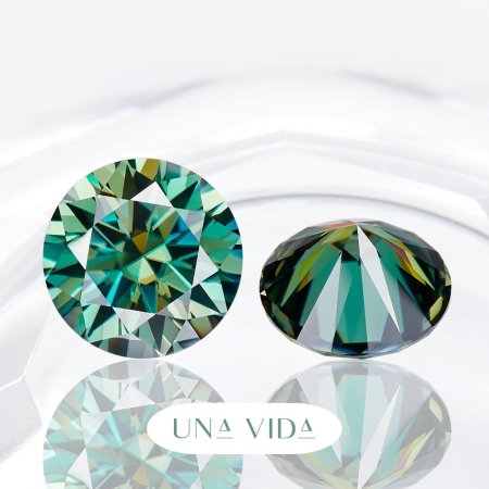 Inel Una Vida Mauritius Diamant Moissanite Verde 1ct, Marime ajustabila [4]