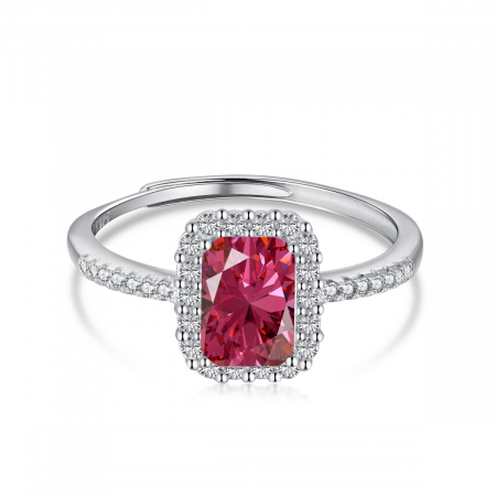 Noutati - Inel Una Vida Ruby din Argint, Ajustabil
