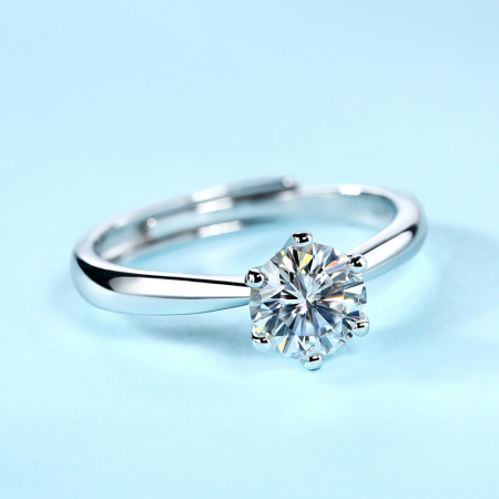 Inel Una Vida Sofia cu Diamant Moissanite 1ct, Argint 925 [3]
