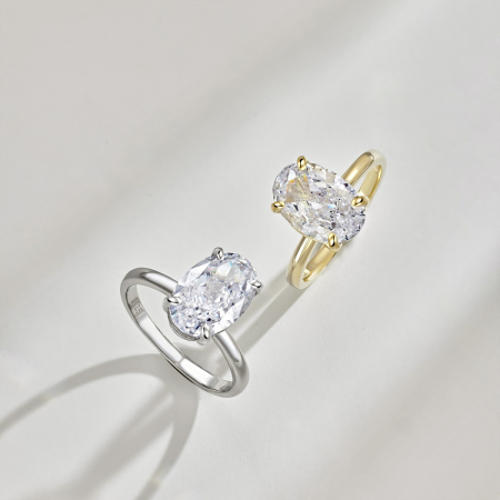 Inel Una Vida Taietura Tip Diamant Oval, Argint 925 [5]