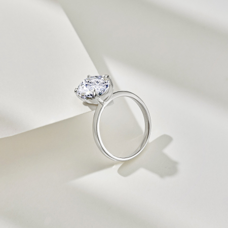 Inel Una Vida Taietura Tip Diamant Oval, Argint 925 [4]