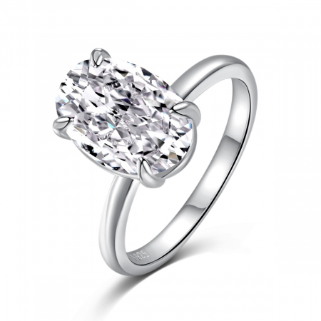 Inel Una Vida Taietura Tip Diamant Oval, Argint 925 [2]