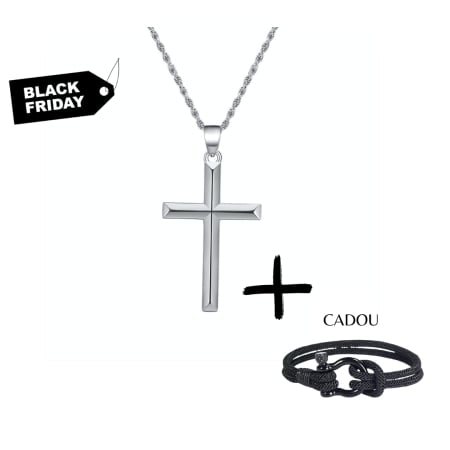 Produse - Lant Cruce Una Vida for Men Argint Italian - Argintiu