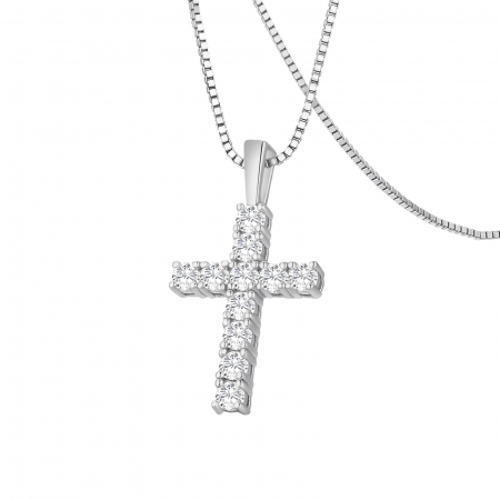 Noutati - Lant Cruce Una Vida Moissanite, Argint 925