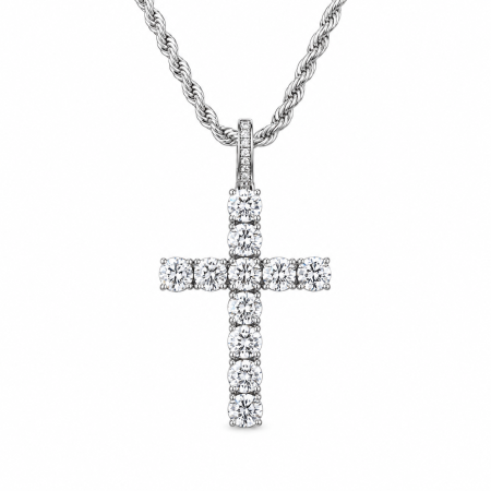 ELEMENTS % - Lanț Rope cu Cruce pentru Bărbați, 55 cm | Una Vida
