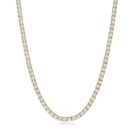 Produse - Lant Tennis Gold Elements 3 mm, 45 cm, Otel Inoxidabil
