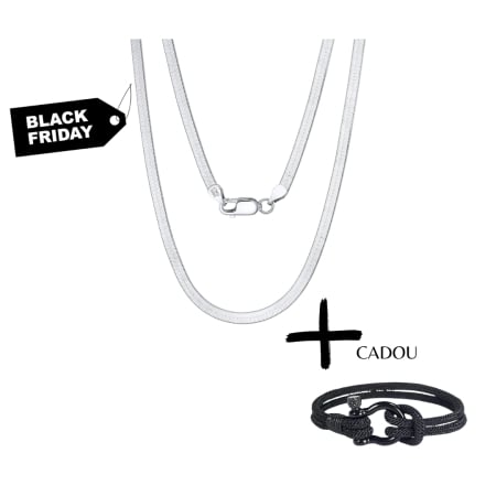 Produse - Colier Una Vida Snake For Men, Argint, Lungime 60 cm