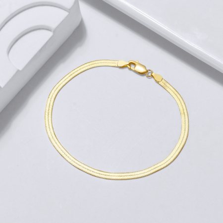 Set cu Lant si Bratara din Argint Una Vida Snake Gold for Men [3]