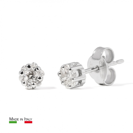 Set Pandantiv, Inel si Cercei Una Vida Pure Aur Alb 18k cu Diamante Naturale [1]