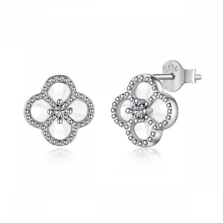Set Una Vida Trifoi Lucky Alb, Argint 925 [4]