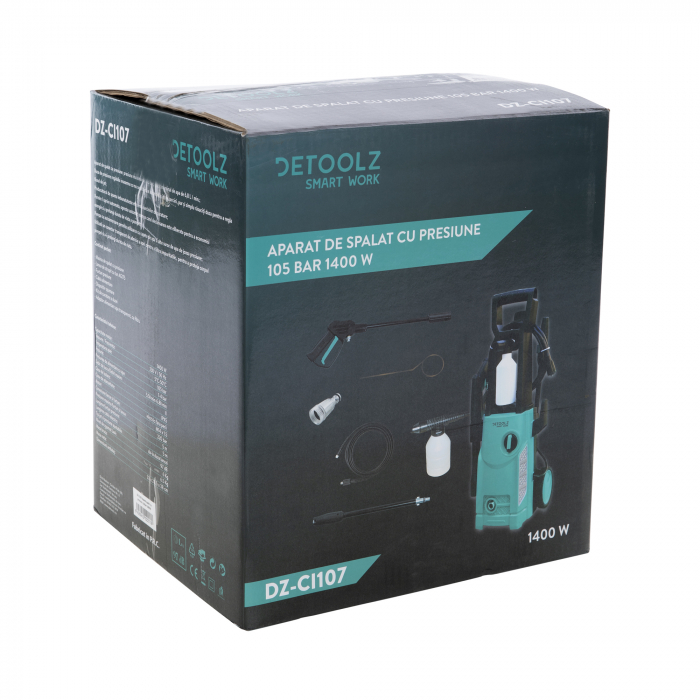 Aparat de curatat sub presiune 105bar, 1400W, Detoolz DZ-CI107 [6]