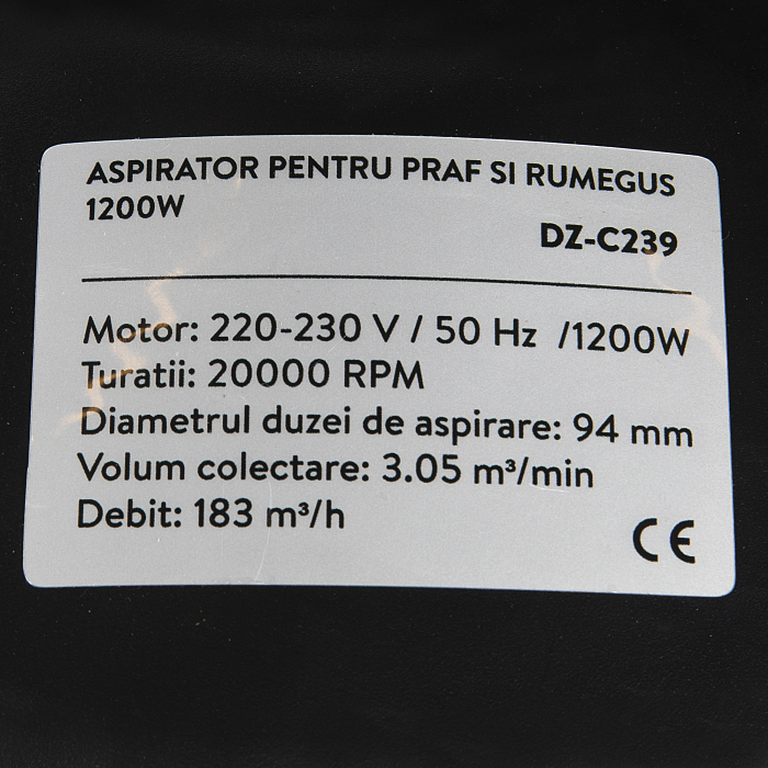 Aspirator pentru praf si rumegus 1100W, Detoolz DZ-C239 [2]