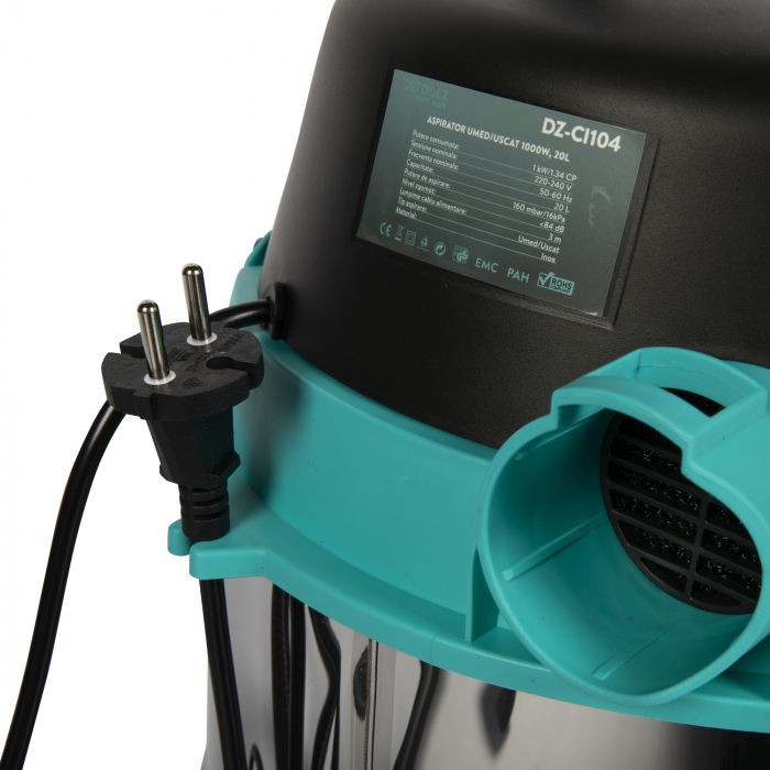 Aspirator uscat/umed 1000W, 20 litri, Detoolz DZ-CI104 [7]