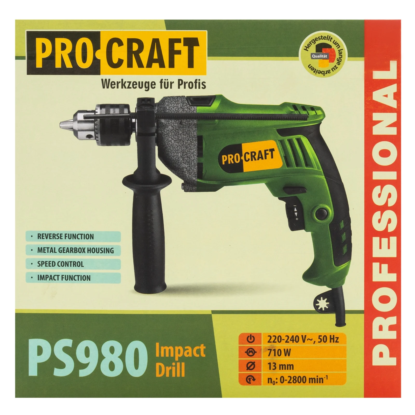 Bormasina cu percutie ProCraft PS980, 710W, mandrina 13 mm, 2800 rpm [7]