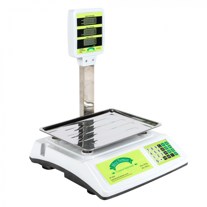 Cantar electronic 50 kg, afisaj dublu, brat, Micul Fermier GF-2454 [3]