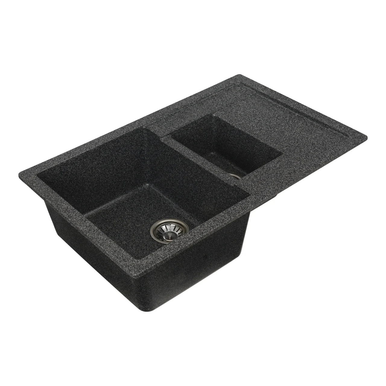 Chiuvetă Elefant Premium Toskana Grafit 775x495 mm – două cuve durabile și elegante [4]