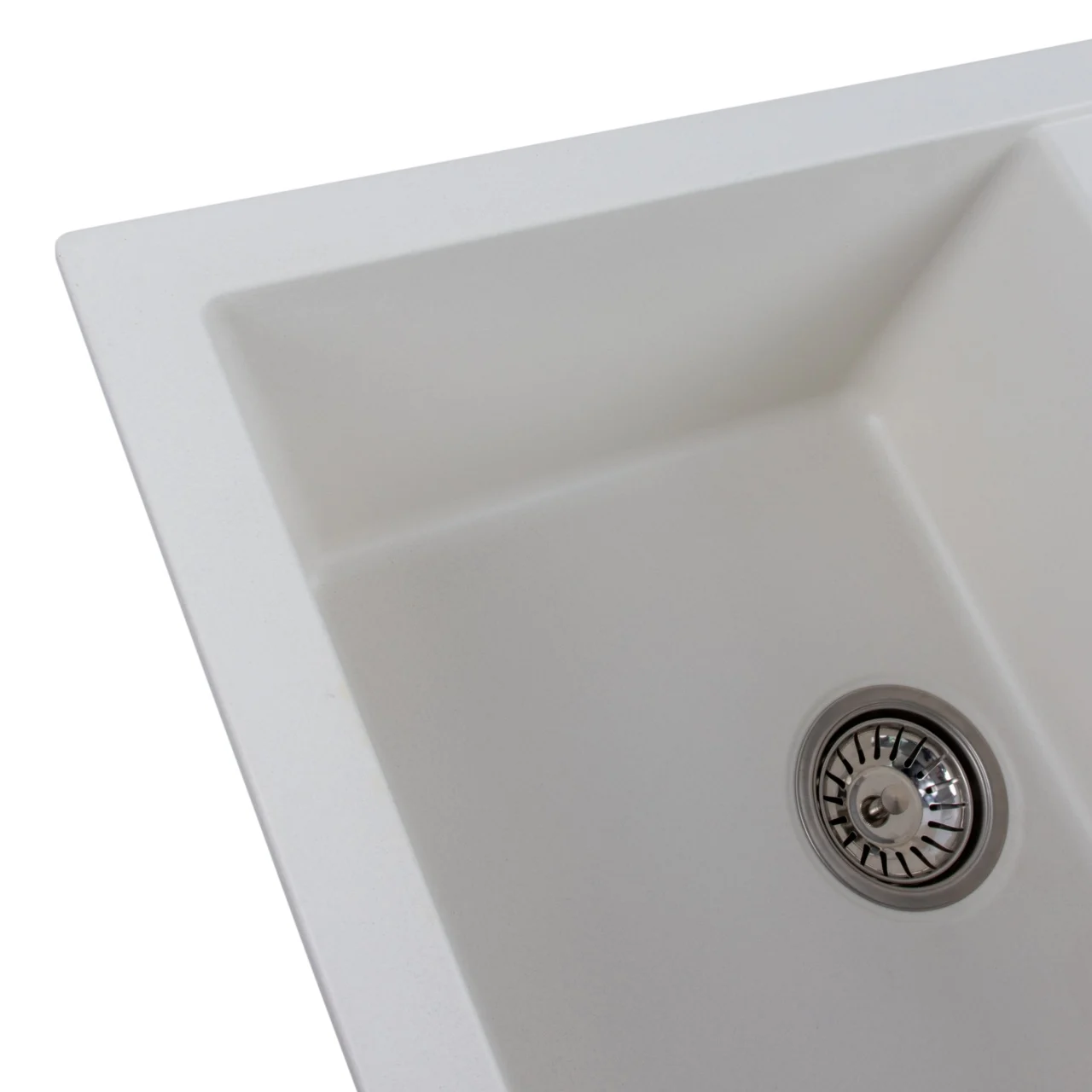 Chiuveta Elefant Premium Troya 7850 Alb 776x496 mm – Cuva mare, compozit granit [7]