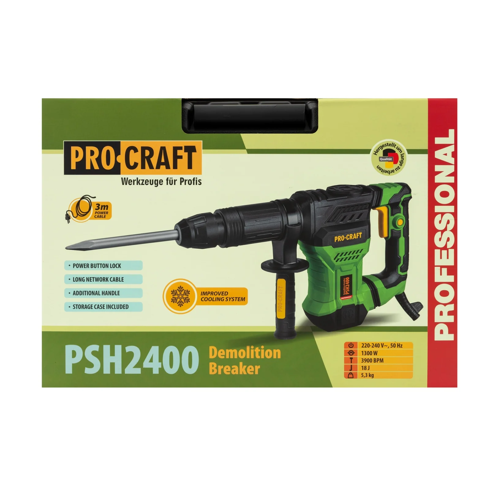 Ciocan demolator ProCraft PSH2400, 1300W, 18J, 3900 bpm, SDS MAX [8]