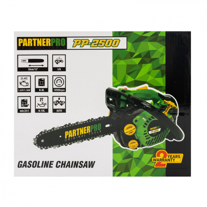 Drujba de mana pe benzina PartnerPro PP2500 ,1.5 CP,10500 RPM, Ungere Lant Automata [6]