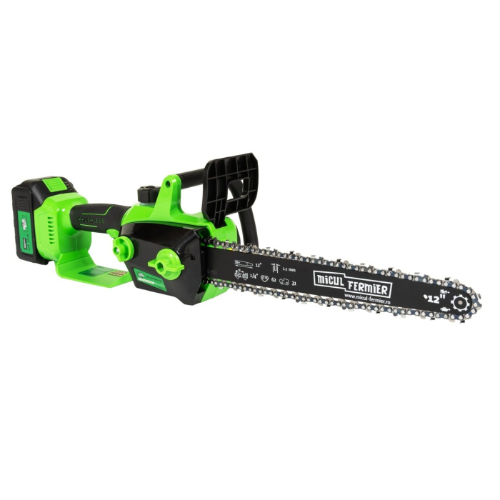 Drujbă electrica Micul Fermier, acumulator 4Ah/20V, lama 30 cm, Brushless [4]