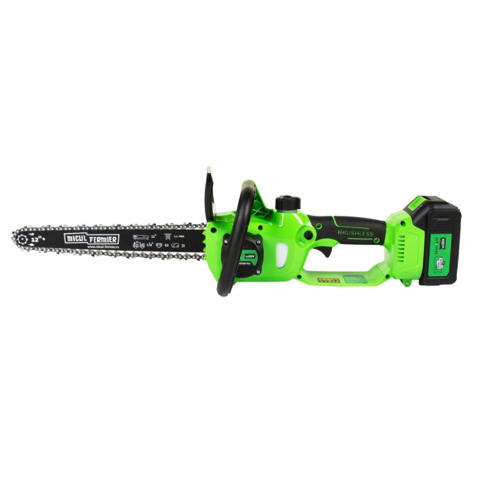 Drujbă electrica Micul Fermier, acumulator 4Ah/20V, lama 30 cm, Brushless [5]