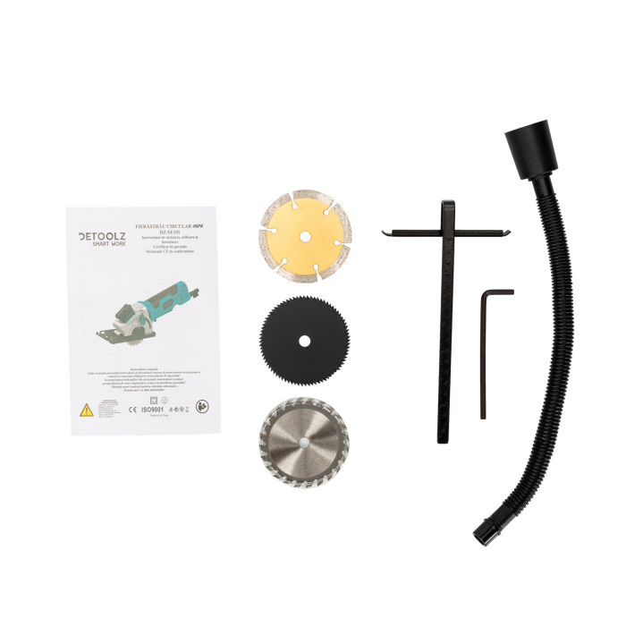 Fierastrau circular electric de mana 480 W, 3500 rpm, 85 mm, laser pentru ghidare, Detoolz DZ-SE101 [5]