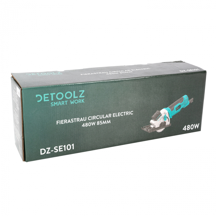 Fierastrau circular electric de mana 480 W, 3500 rpm, 85 mm, laser pentru ghidare, Detoolz DZ-SE101 [8]