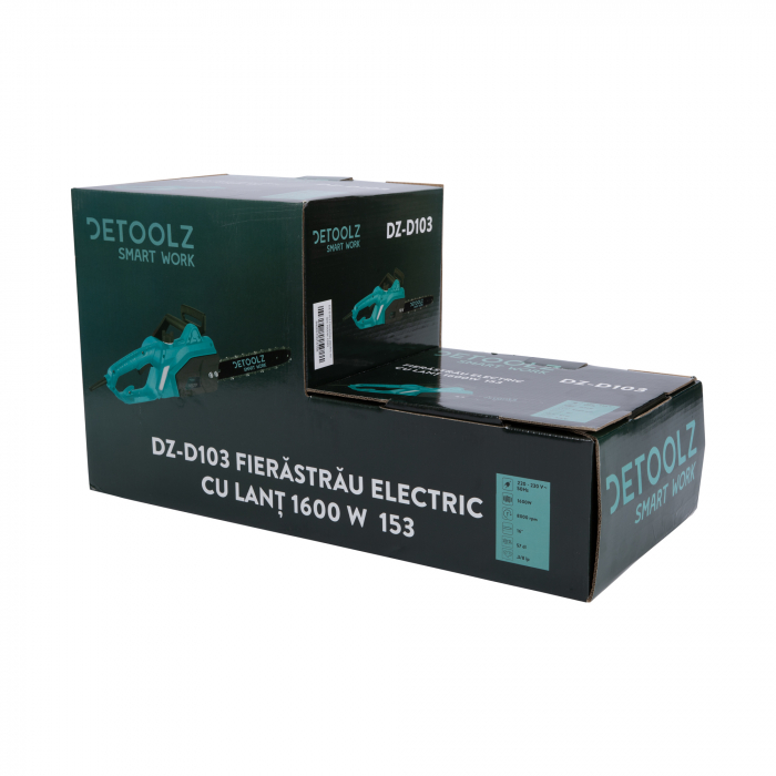 Fierastrau electric cu lant 1600W, Lama 40 cm, Drujba electrica Detoolz DZ-D103 [2]