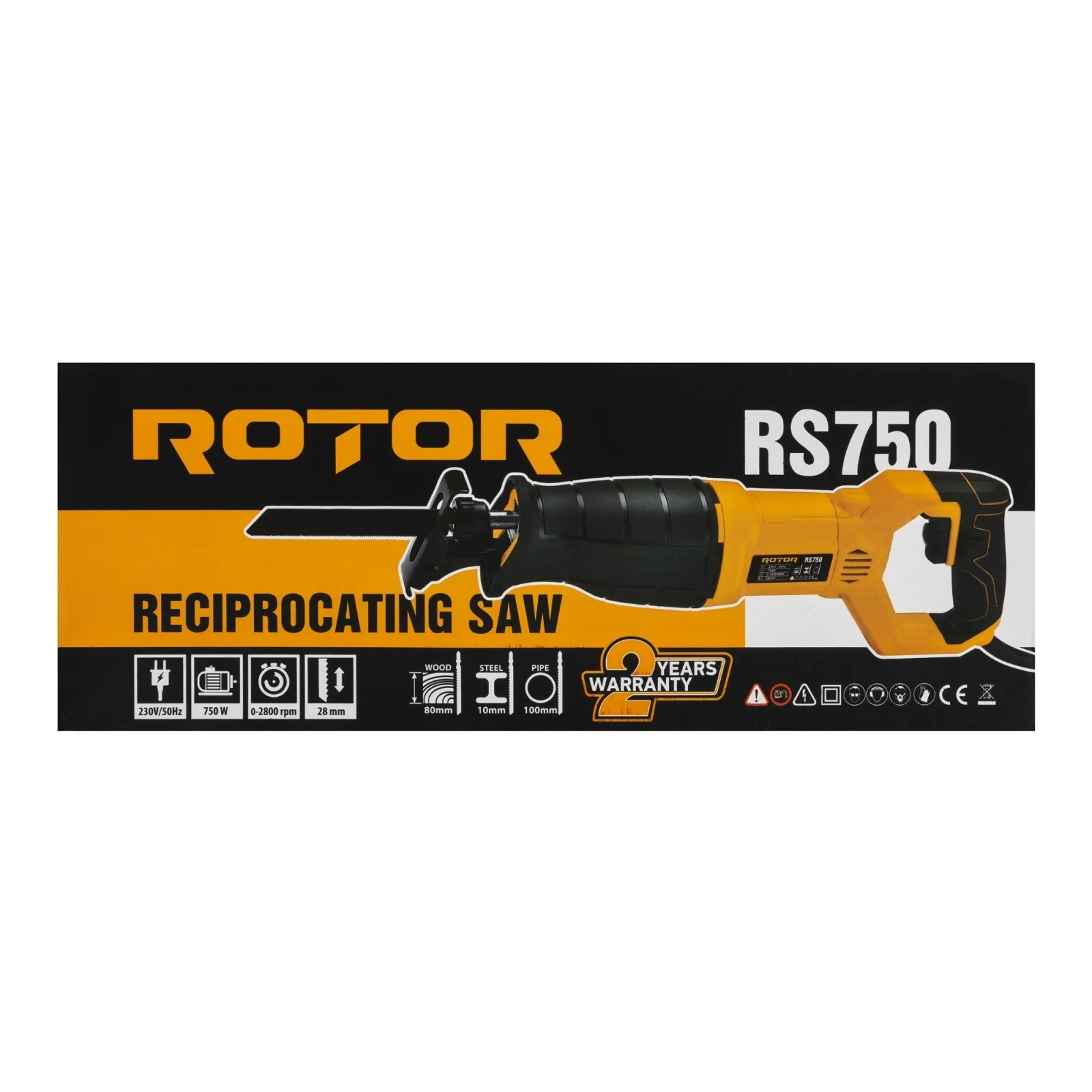Fierastrau Sabie ROTOR RS750, 750W, 2800 RPM, Lama 28 cm, pentru Lemn, Metal si PVC [9]