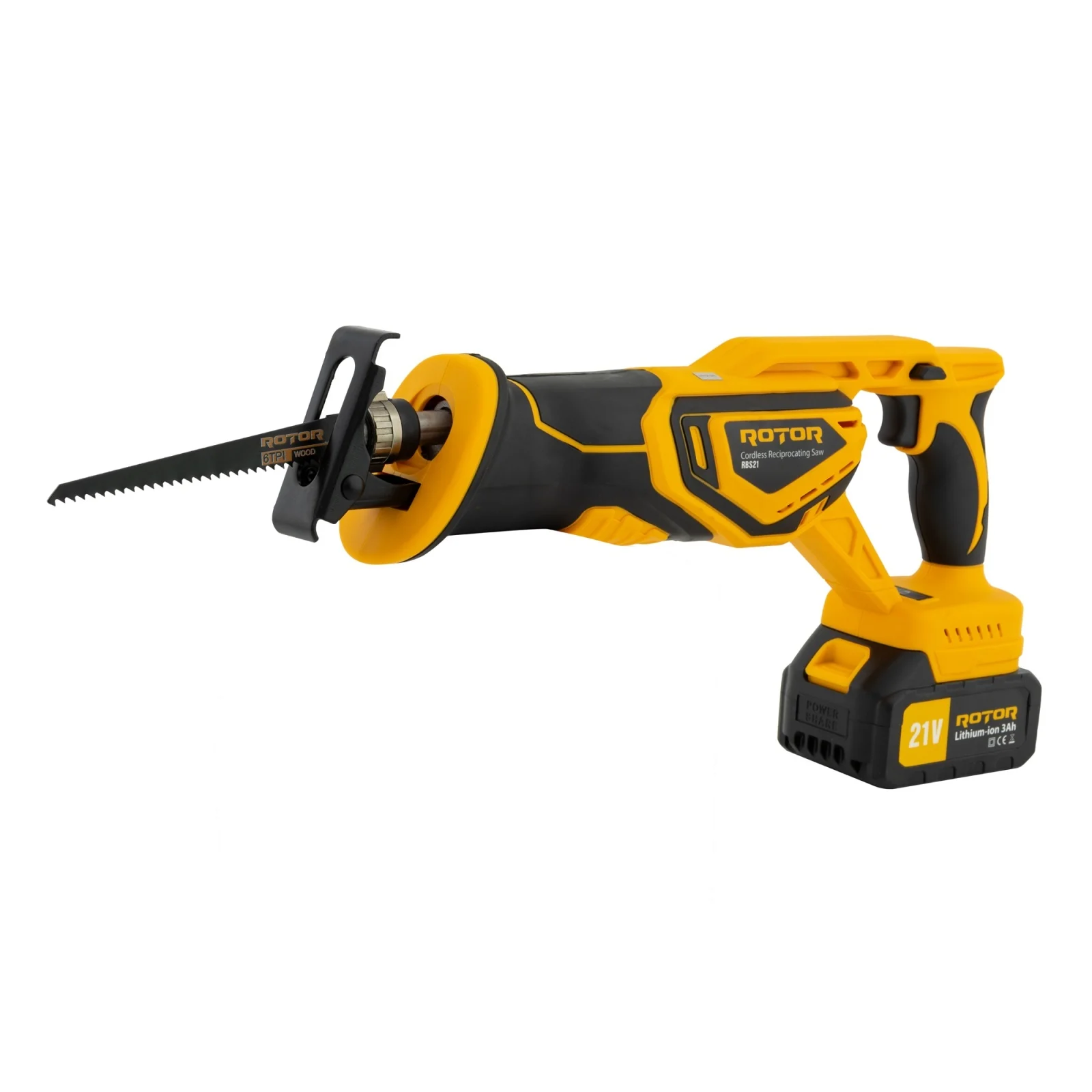 Fierastrau Tip Sabie cu Acumulator ROTOR RBS21, 21V/3Ah, 750W, Brushless, 2900 RPM, Set 4 Lame [2]