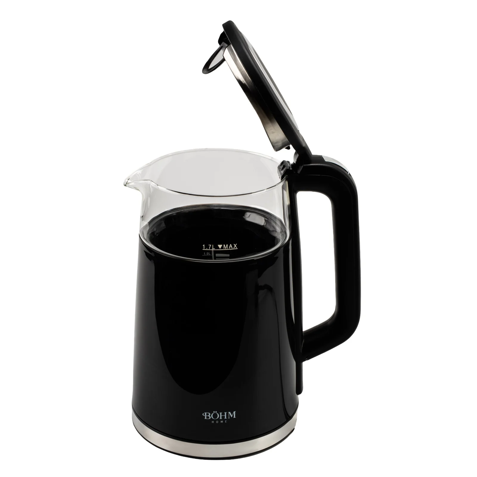 Fierbator Electric BOHM BHB8717D, 2200W, 1.7 L, Control Digital Temperatura, Sticla Borosilicata [6]