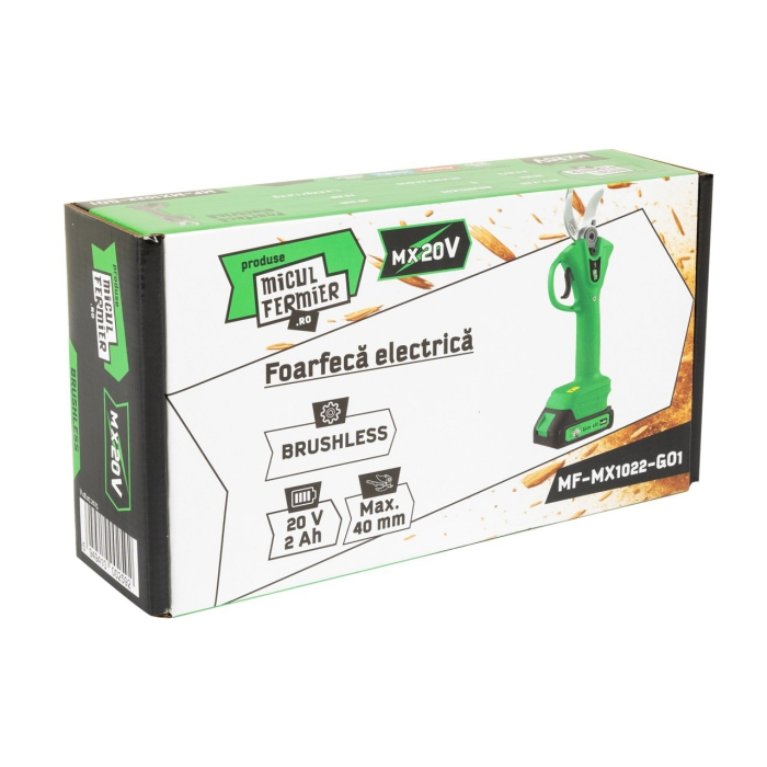 Foarfecă electrică Micul Fermier cu acumulator 2Ah/20V, Brushless, tăiere 40mm [6]
