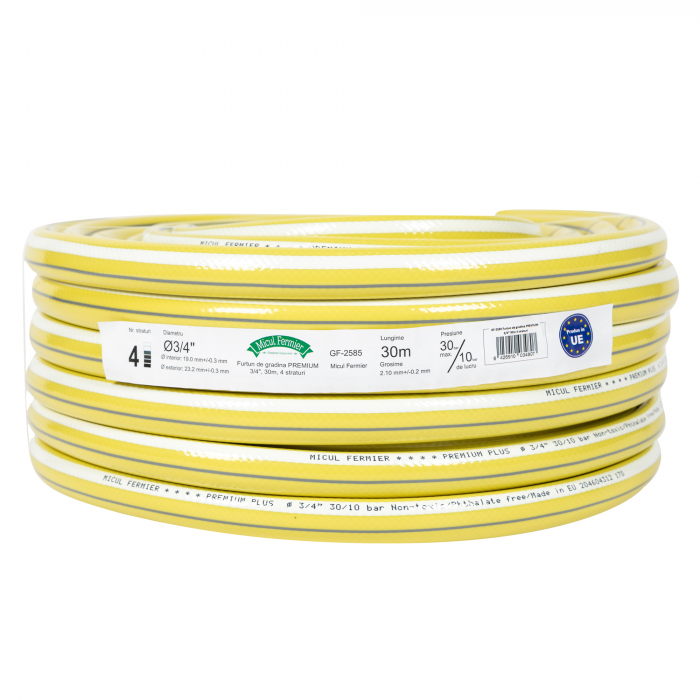 Furtun de Grădină Premium, 3/4", 30m, 4 Straturi, Micul Fermier GF-2585 [2]