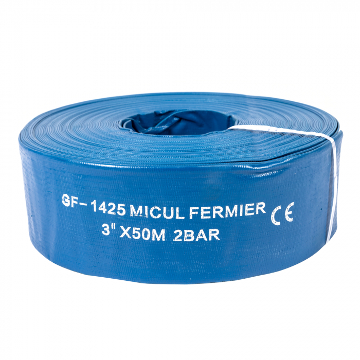 Furtunul apa refulare Flat PVC, 3", 50 m, Micul Fermier GF-1425 [3]