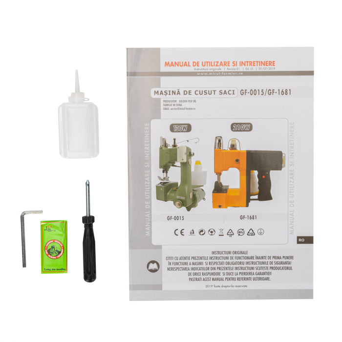 Masina de cusut saci 130W, 220V, aluminiu, Micul Fermier GF-0015 [7]