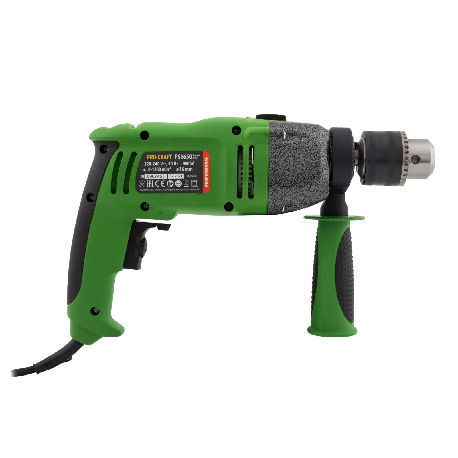 Masina de gaurit cu percutie Procraft PS1650, 1650W [6]