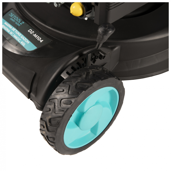 Masina de tuns gazonu pe benzina 16 inch, 3.5 CP, 146CC, 6 trepte de inaltime, 40L, mulcire,Detoolz DZ-M104 [3]