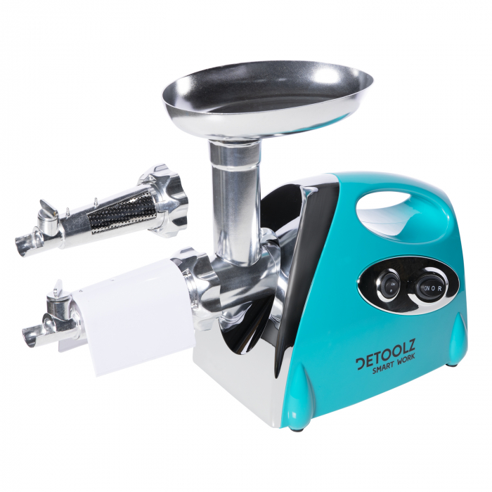 Masina electrica de tocat carne 1400W, 1.6 kg/min, accesoriu carnati, rosii, Detoolz DZ-CB100 [4]