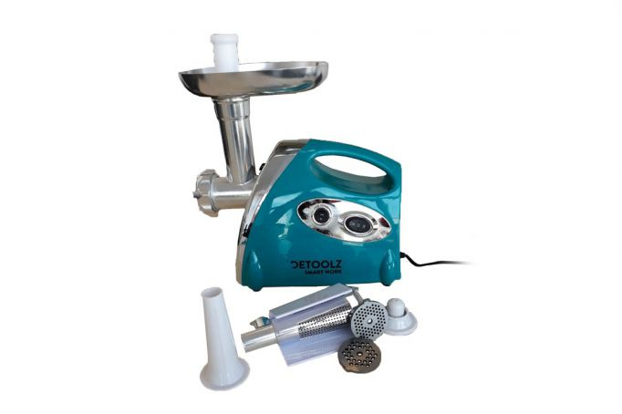 Masina electrica de tocat carne 1400W, 1.6 kg/min, accesoriu carnati, rosii, Detoolz DZ-CB100 [2]